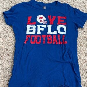 Next Level Apparel Blue Love BFLO Football Tee